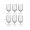 Hello Honey® 12oz. Clear Glass Hobnail Stemmed Drinking Glass Set, 6ct.